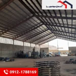 خرپای فلزی سبک و مقاوم در سوله صنعتی